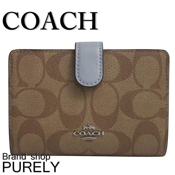 COACH コーチ 財布 レディース シグネチャー ミディアム コーナー 