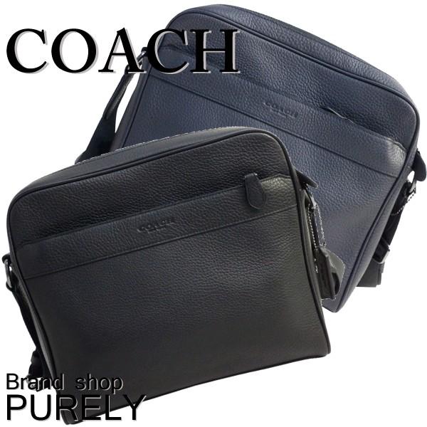 COACH コーチ バッグ メンズ ショルダーバッグ ペブル レザー 