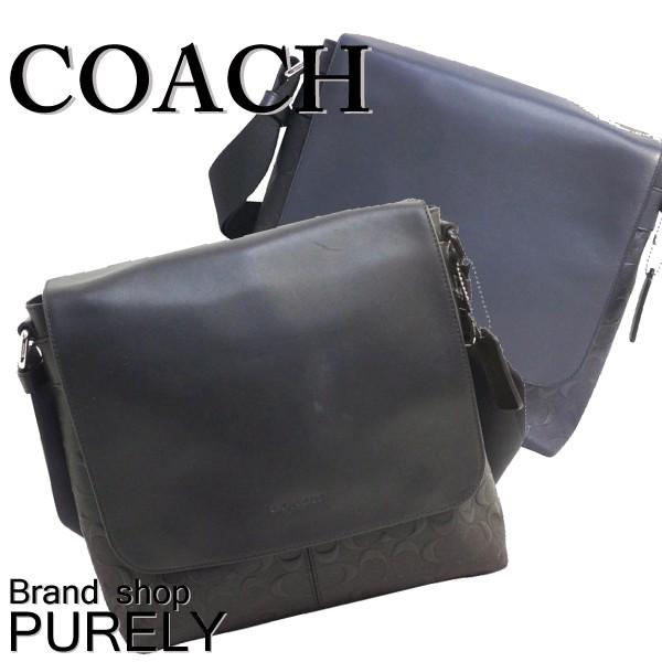 COACH コーチ バッグ メンズ ショルダーバッグ シグネチャー レザー  