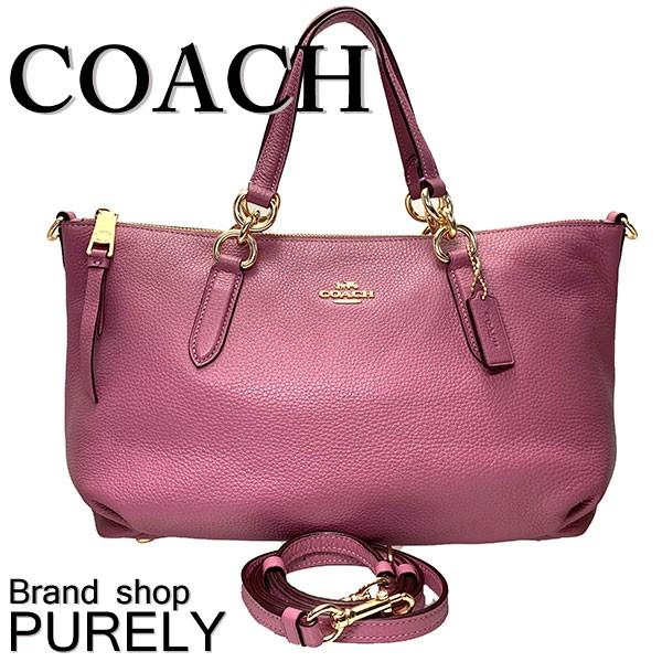新作 COACH コーチ トートバッグ 正規品 ペブル レザー ローズ