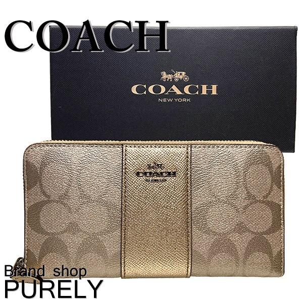 COACH（コーチ） 国内発送 財布 レディース メタリック シグネチャー 