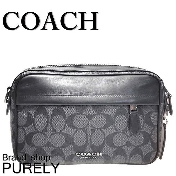 コーチショルダーバッグ COACHクロスボディーF50715 ブラック メンズ