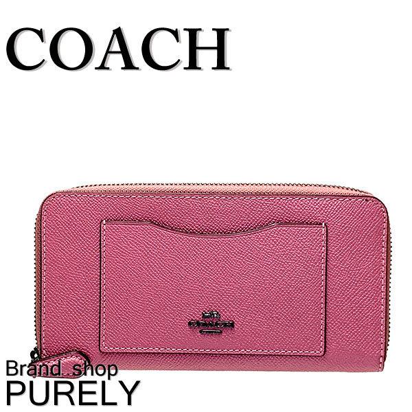 コーチ 財布 レディース 全品ポイント2倍 Coach 長財布 クロスグレイン レザー アコーディオン ジップ ウォレット F Qbros ピンクローズ F Qbros 1013 Purely Shop 通販 Yahoo ショッピング
