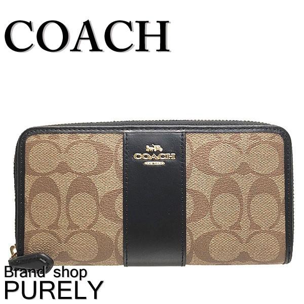 コーチ 財布 レディース 全品ポイント5倍 Coach シグネチャー Pvc レザー アコーディオン ジップ アラウンド 長財布 F54630 Imcbi カーキ ブラック F54630 Imcbi 191008 Purely Shop 通販 Yahoo ショッピング