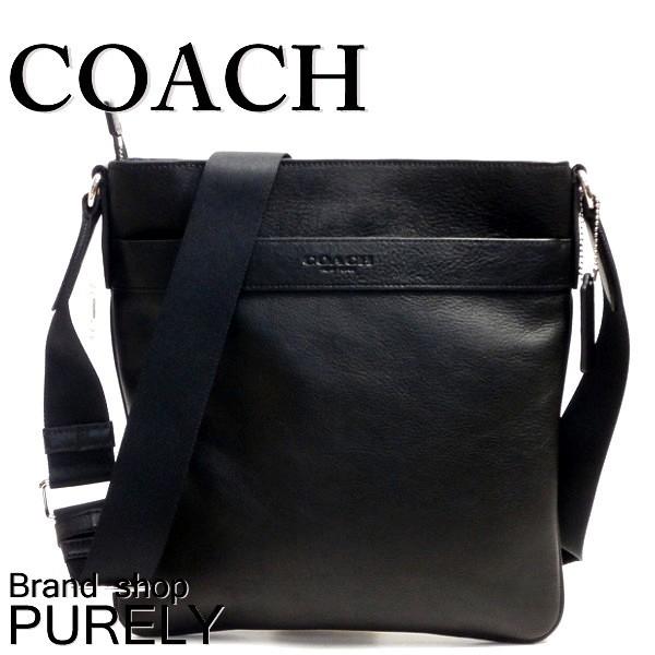 【美品】COACH F54780 ショルダーバッグ　サコッシュ　レザー　黒 COACH 国内発送 コーチ バッグ メンズ ショルダーバッグ