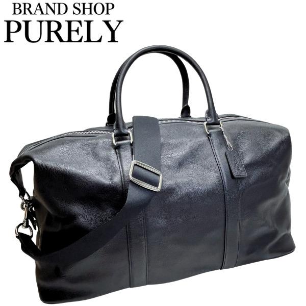 ⭐️激レア⭐️コーチ ブリーカー ボストンバッグ 2way ネイビー ストライプ 送料無料 超美品 COACH コーチ メンズ ボストンバッグ レザー 2way