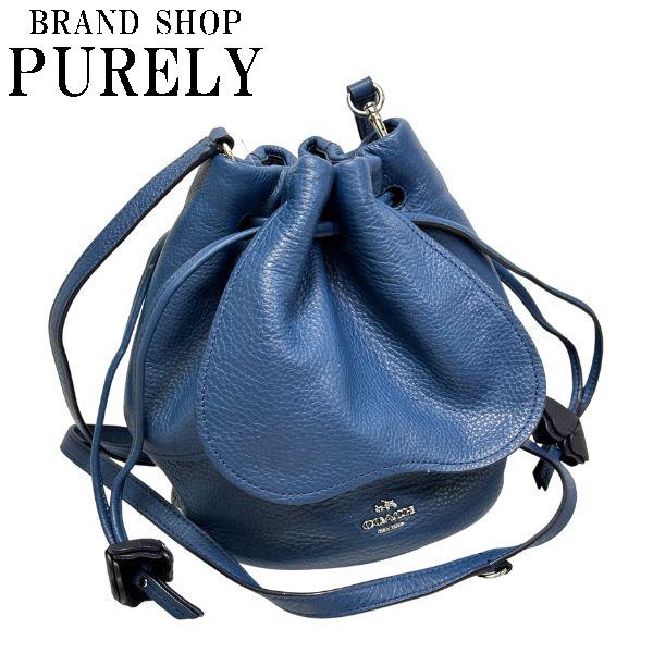 コーチ COACH バック レディース ショルダーバッグ ペブルド レザー 