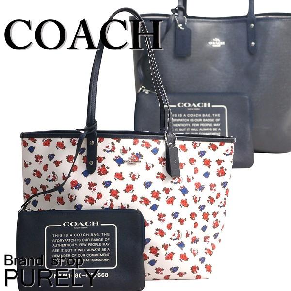 COACH コーチ バッグ レディース トート ティーローズ リバーシブル 