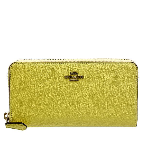 新品 COACH コーチ 長財布 馬車柄 黄色 イエロー ホース レザー COACH - 新品未使用コーチ長財布イエローグリーンレザーレディース