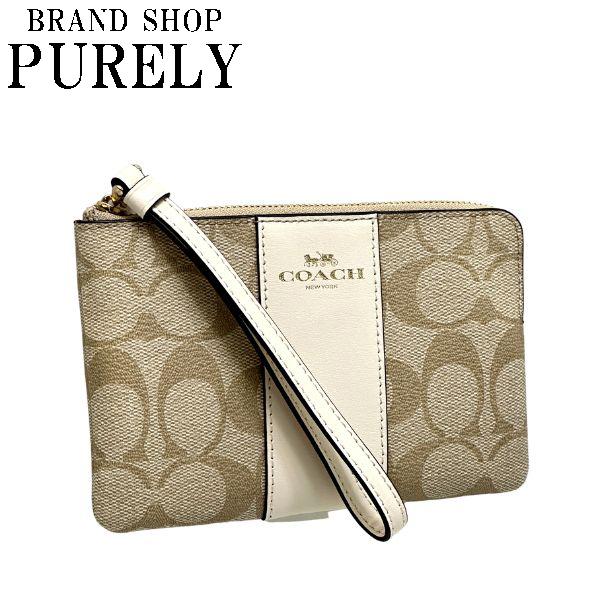 COACH コーチ ポーチ レディース 小物入れ シグネチャー PVC コーナー  