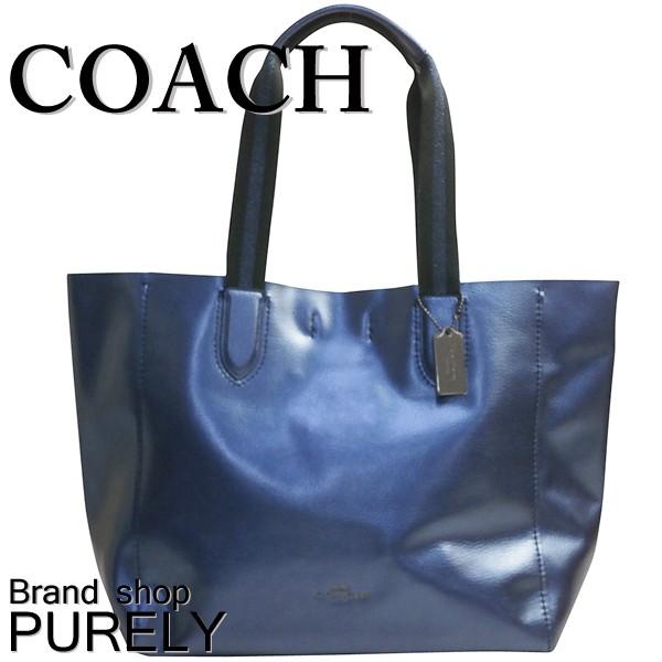 COACH コーチ バッグ レディース トートバッグ メタリック レザー  