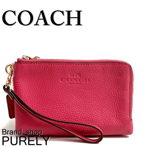 COACH（コーチ） 国内発送 ポーチ 小物入れ ペブルド レザー ダブル