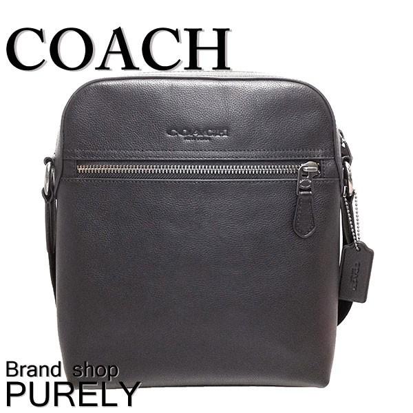 コーチ バッグ メンズ COACH ショルダーバッグ スムース レザー ヒューストン フライト バッグ F68014 QB/BK ブラック 送料無料
