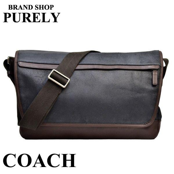 【極美品】COACH コーチ　ネイビー レザー メッセンジャーバッグ メンズ 楽天市場】コーチ ネイビー（ショルダーバッグ・メッセンジャー