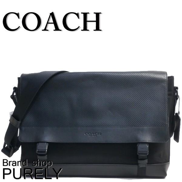 COACH メッセンジャーバッグ 黒 レザー