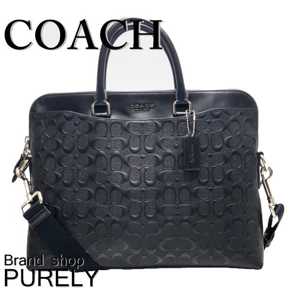 ✅【良品】定価12万　コーチ　メンテ済み　COACH ビジネス 2way レザー COACH コーチ シグネチャー 2WAY ビジネスバッグ レザー