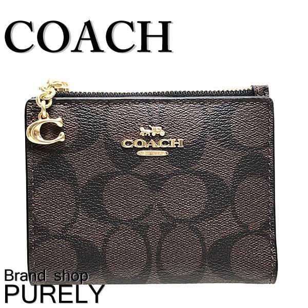 コーチ 財布 レディース 全品ポイント5倍 Coach シグネチャー チャーム スナップ カード ケース 折り財布 F Imaa8 ブラウン ブラック F Imaa8 Purely Shop 通販 Yahoo ショッピング
