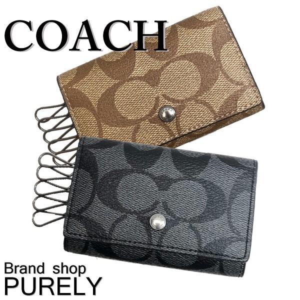 コーチ Coach 全品ポイント5倍 キーケース メンズ シグネチャー 5リング キーケース F F Color Purely Shop 通販 Yahoo ショッピング