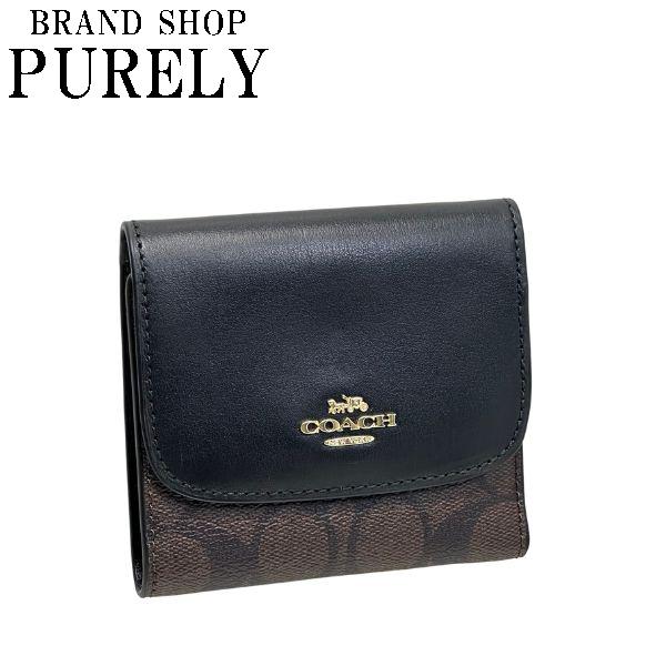 coach財布 コーチ COACH アウトレット 二つ折り財布 ミニ財布 ホワイトマルチ