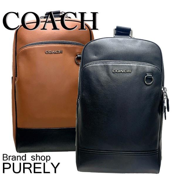 COACH 国内発送 コーチ バッグ メンズ ショルダーバッグ スムース