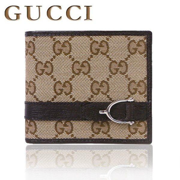 送料無料 グッチ GUCCI 財布 メンズ GG柄 キャンバス ウォレット 二
