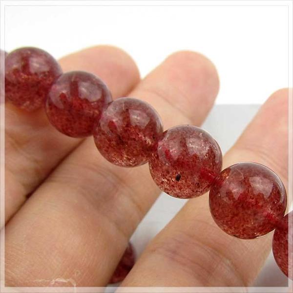 ストロベリークォーツ ブレスレット 天然石 パワーストーン 海外並行輸入正規品 10mm ブレス ピンクエピドート