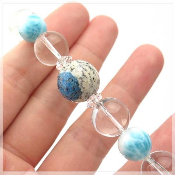 アズライトイングラナイト お得クーポン発行中 ブレスレット 天然石 パワーストーン ケーツーブルー ラリマー K2ストーン ブレス ヒマラヤ水晶