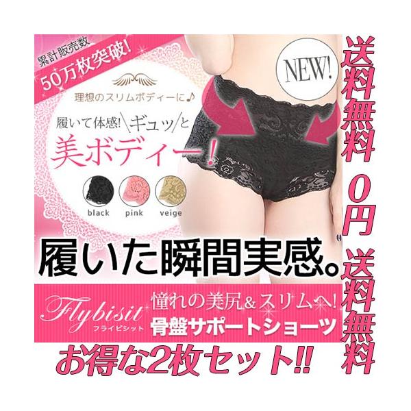 骨盤ショーツ 骨盤ガードル ダイエット  レディース 補正下着 着圧 加圧 骨盤補正 ショーツ 産後 口コミ NEWフライビシット【2枚セット】
