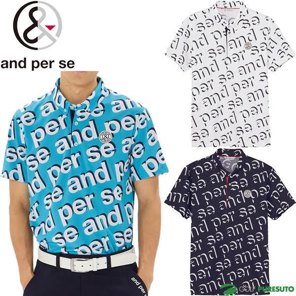 and per se（アンパスィ） 半袖 ポロシャツ ボタンダウンシャツ