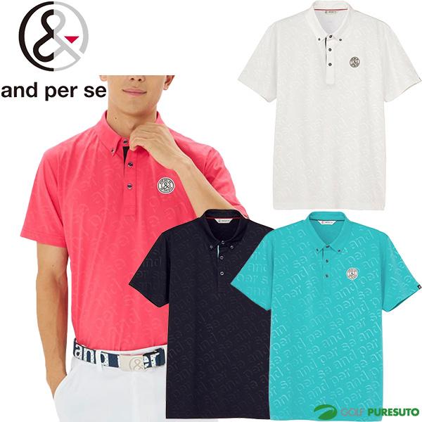 and per se（アンパスィ） 半袖 ポロシャツ ボタンダウンシャツ