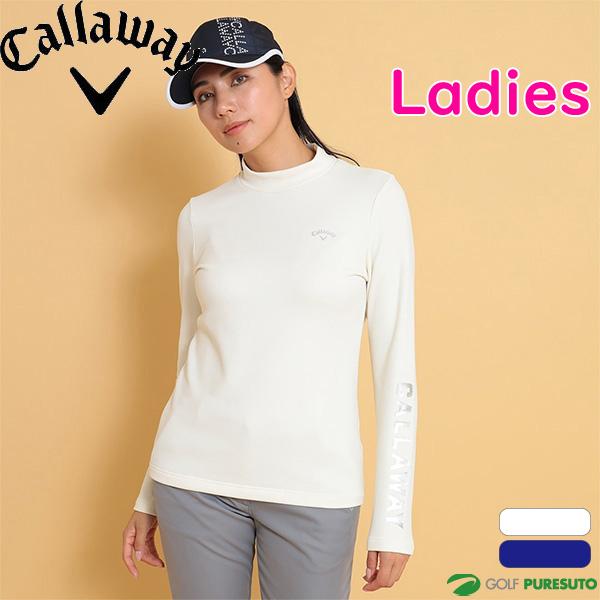キャロウェイ メタリックロゴ長袖モックネックシャツ C24233204 レディース 2024秋冬モデル Callaway 日本正規品 Callaway（キャロウェイ） レディース ゴルフ 長袖 モックネックシャツ