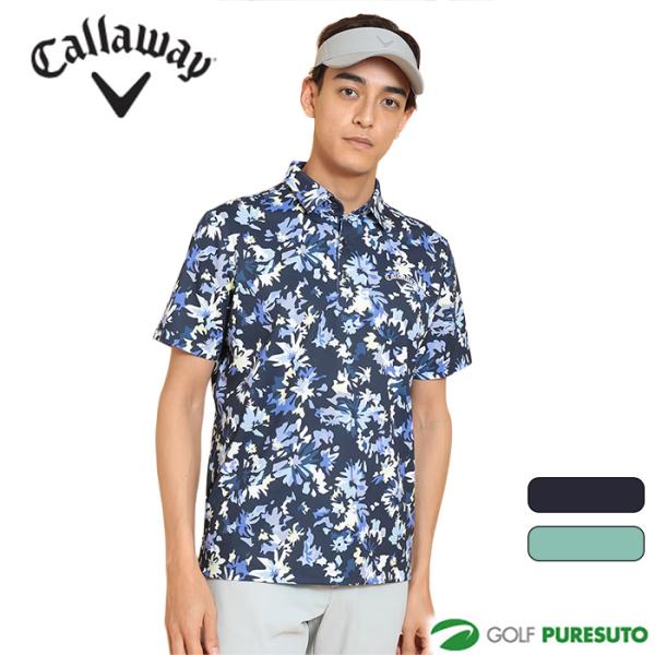 キャロウェイ フラワープリントオニカノコシャツ メンズ C25134113 ゴルフウェア Callaway golf 2025年春夏モデル 春夏ウェア アパレル