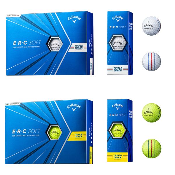 送料込】【送料込】新品☆キャロウェイ☆E・R・C ソフト トリプル トラック ボール☆ERC SOFT TRIPLE TRACK☆2021☆ホワイト☆1箱☆12球 ゴルフボール ☆キャロウェイ ERC SOFT トリプルトラック☆24個