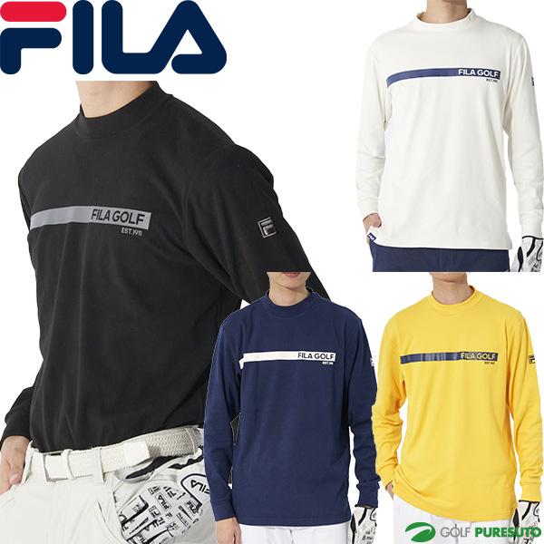 FILA GOLF フィラ ゴルフ 長袖 モックネックシャツ 両面起毛 メンズ