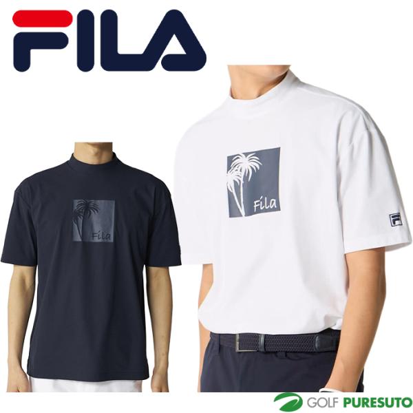 FILA GOLF フィラ ゴルフ 吸汗速乾 UVカット 半袖 パネルプリント