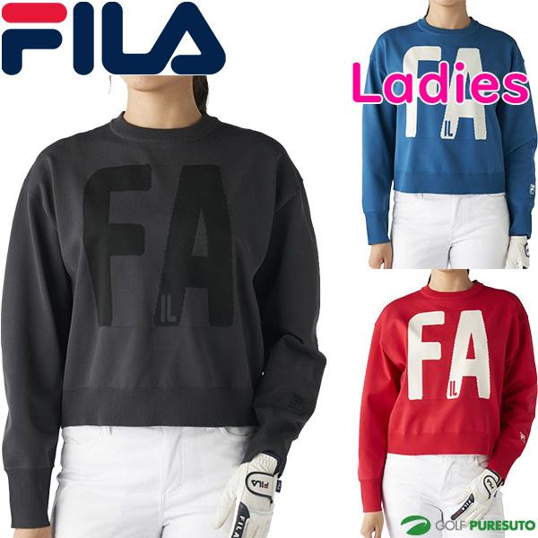 FILA GOLF レディース フィラ ゴルフ 長袖 ビッグロゴ セーター ニット