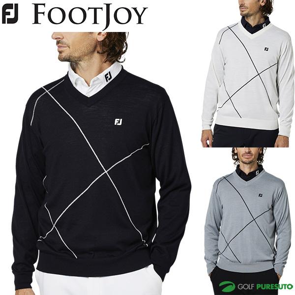 FootJoy（フットジョイ） 長袖 Vネック セーター クロップドアーガイル