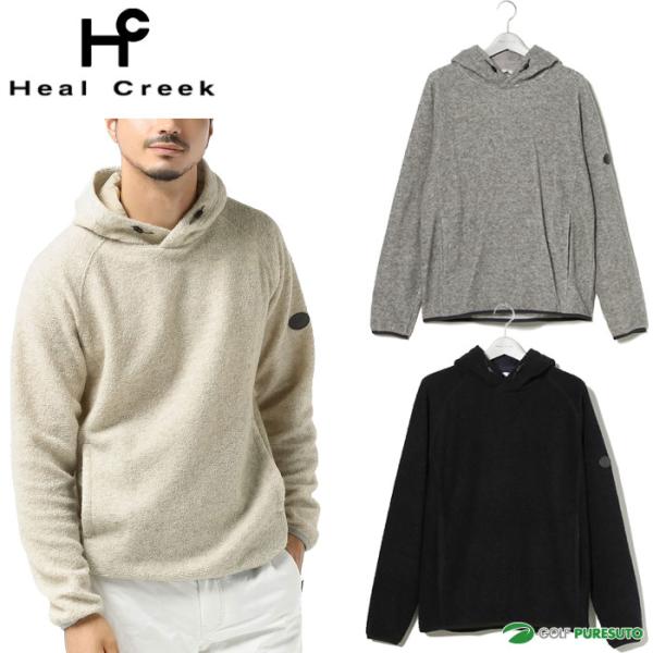 ヒールクリーク リサイクルウールパイル フーディ— メンズ 001-39111 ゴルフウェア パーカー 2023年秋冬モデル Heal Creek 00139111 Heal Creek（ヒールクリーク） リサイクルウールパイル フーディ