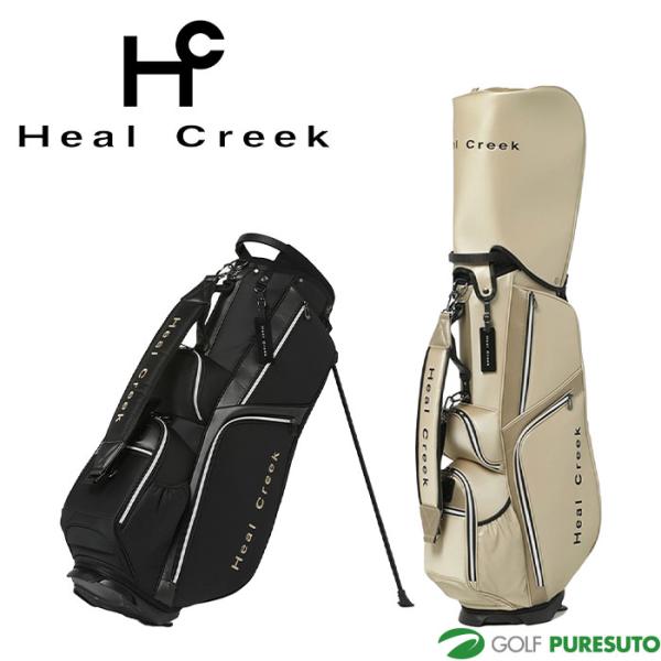 Heal Creek キャディバッグ ホワイト/グレー Heal Creek 在庫処分 ヒールクリーク ダイヤゴナル スタンド