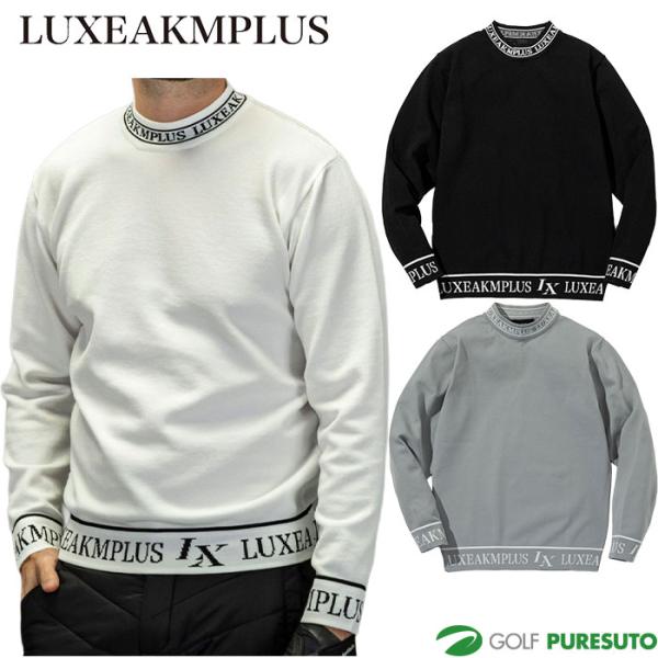 LUXE AMPLUS ホワイト セーター LUXE AKM PLUS リュクスエイケイエムプラス ゴルフ ヘムライン 長袖