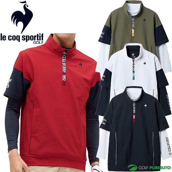 ルコックスポルティフ インナー付半袖カットソー LG5FTZ01M メンズ ゴルフウェア ゴルフ le coq sportif golf 2025秋冬モデル 日本正規品 le coq sportif GOLF（ルコックスポルティフ ゴルフ） ルコック