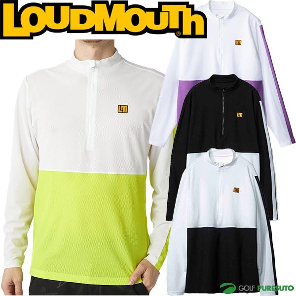 【美品】LOUDMOUTH ラウドマウス ハーフジップ モックネックシャツ LOUDMOUTH（ラウドマウスゴルフ） ラウドマウス 長袖 ハーフジップ