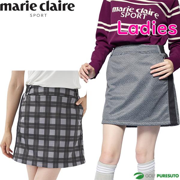 【バレンザ・ポー】　美品　ゴルフウェアー　ブルゾン　キュロットスカート　セット Marie Claire レディース マリ・クレール スカート ボンディング