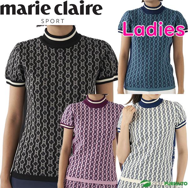 新品■22,880円【マリクレール 】レディース　半袖セーター 、スカート M Marie Claire（マリ クレール） レディース 半袖 ニット セーター 733