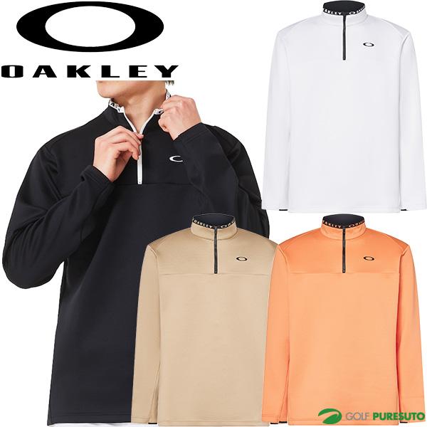 OAKLEY オークリー ゴルフウェア モックネックシャツ ハーフジップ 長袖 OAKLEY（オークリー） 長袖 ハーフジップシャツ プレザント 長袖モック