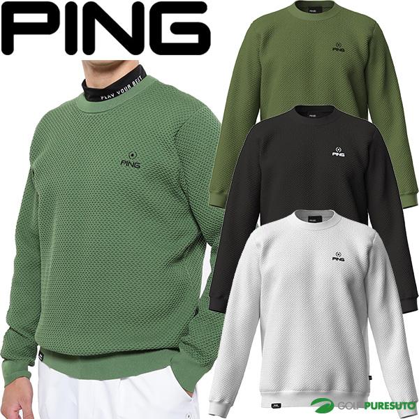 PING ピン アパレル ゴルフウェア 長袖 クルーネックニットプル PING ピン アパレル ゴルフウェア 長袖 クルーネックニットプル