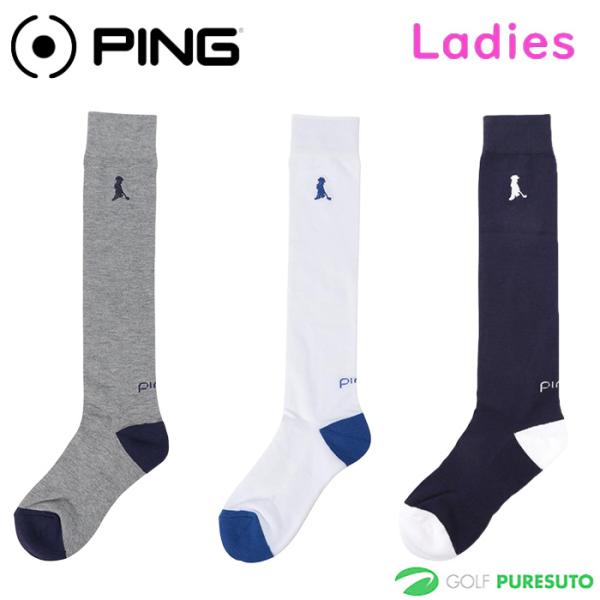 レディース ピン ゴルフ ソックス Mr.PING 刺繍 ハイソックス PERFORMANCE レディース 622-6186112 ゴルフウェア ピンアパレル PING GOLF 2026年春夏モデル