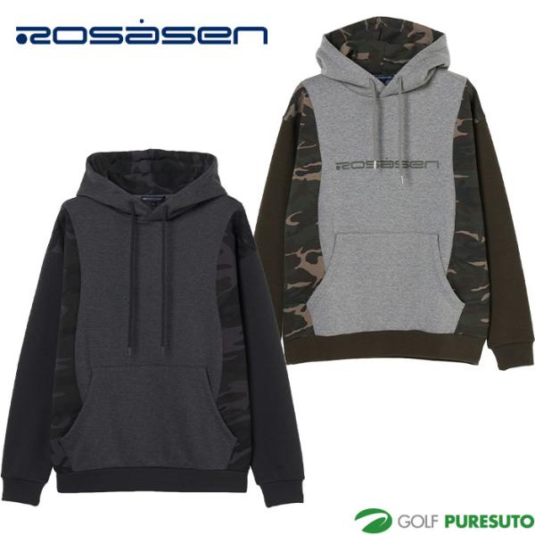 Rosasen（ロサーセン） ゴルフ 長袖 裏起毛 切替 フーディー 044-34011