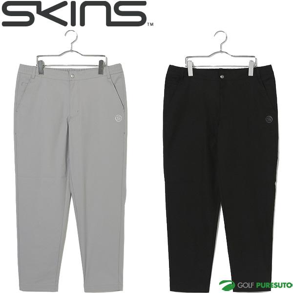 SKINS GOLF グレー メンズゴルフパンツ L SKINS スキンズ ロングパンツ GOLF 撥水ストレッチテーパード