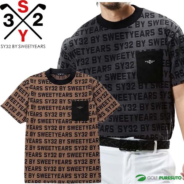 ◆新品現品限り◆SY32モックネックシャツ半袖 SY32 by SWEET YEARS BY GOLF ゴルフウェア メンズ 半袖シャツ